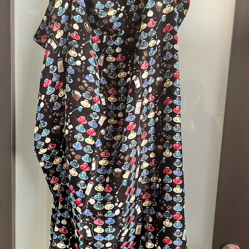 Colorful “Coffee Time” Nicole Miller Scarf